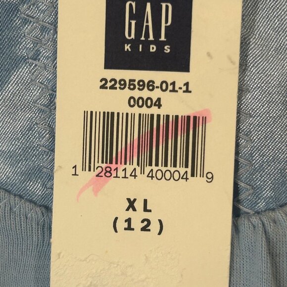Gap Kids Light Blue V-Neck Top With Satin Trim Girls Size 12 NWT - Picture 7 of 13